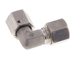 M16x1.5 x 8S RVS Verstelbaar L-Knelfitting 90 graden met Afdichtconus en O-ring 630 Bar DIN 2353