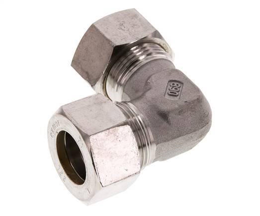 22L Stainless steel 90 deg Elbow Compression Fitting 160 Bar DIN 2353