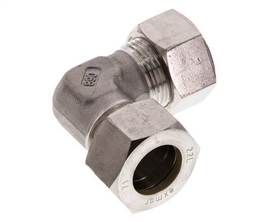 22L RVS L-Knelfitting 90 graden 160 Bar DIN 2353