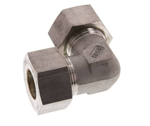 25S Stainless steel 90 deg Elbow Compression Fitting 400 Bar DIN 2353