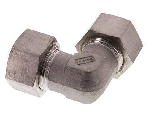 25S Stainless steel 90 deg Elbow Compression Fitting 400 Bar DIN 2353