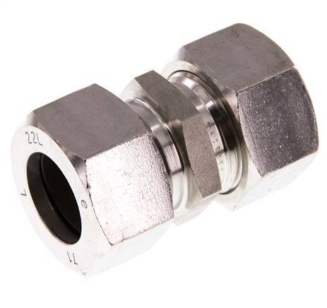 22L RVS Rechte Snijring Koppeling 160 Bar DIN 2353