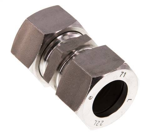 22L RVS Rechte Snijring Koppeling 160 Bar DIN 2353