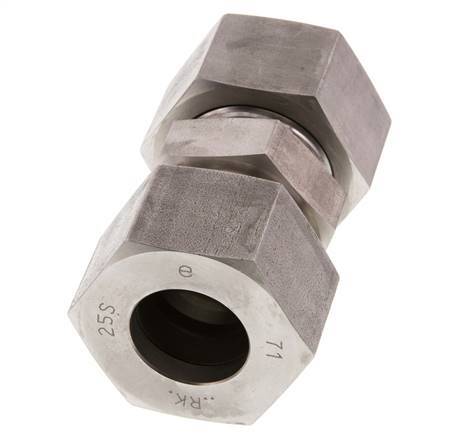 25S RVS Rechte Snijring Koppeling 400 Bar DIN 2353