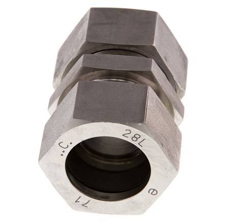 28L RVS Rechte Snijring Koppeling 160 Bar DIN 2353