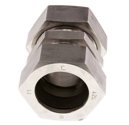 42L RVS Rechte Snijring Koppeling 160 Bar DIN 2353