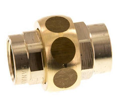 Rp 1/2'' Messing Borstnippel 3-delig met Conische afdichting 16 Bar