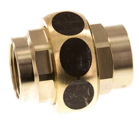 Rp 3/4'' Messing Borstnippel 3-delig met Conische afdichting 16 Bar