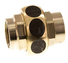 Rp 3/4'' Messing Borstnippel 3-delig met Conische afdichting 16 Bar