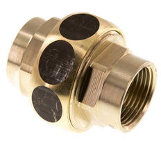 Rp 3/4'' Messing Borstnippel 3-delig met Conische afdichting 16 Bar