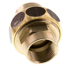 Rp 3/4'' Messing Borstnippel 3-delig met Conische afdichting 16 Bar