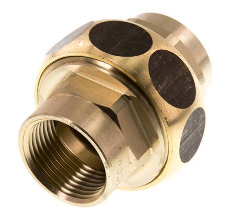 Rp 3/4'' Messing Borstnippel 3-delig met Conische afdichting 16 Bar