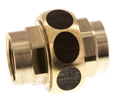 Rp 3/4'' Messing Borstnippel 3-delig met Conische afdichting 16 Bar