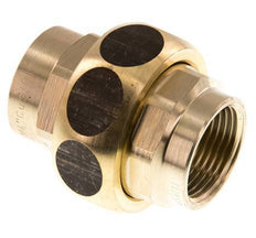 Rp 3/4'' Messing Borstnippel 3-delig met Conische afdichting 16 Bar