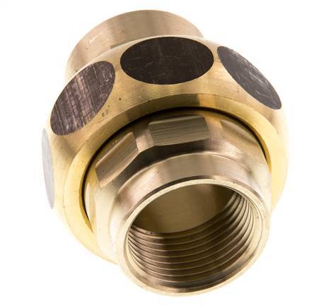 Rp 3/4'' Messing Borstnippel 3-delig met Conische afdichting 16 Bar