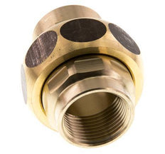 Rp 3/4'' Messing Borstnippel 3-delig met Conische afdichting 16 Bar