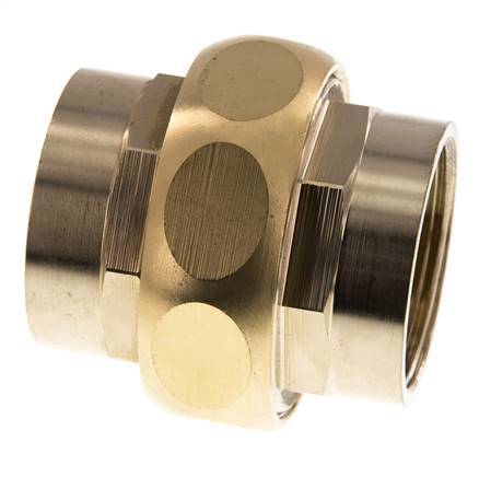 Rp 1 1/2'' Messing Borstnippel 3-delig met Conische afdichting 16 Bar
