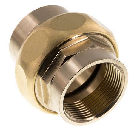 Rp 1 1/2'' Messing Borstnippel 3-delig met Conische afdichting 16 Bar