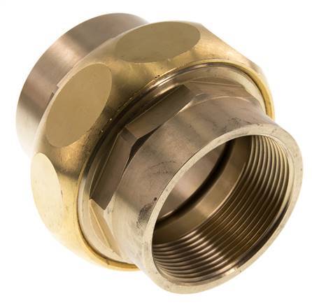 Rp 2'' Messing Borstnippel 3-delig met Conische afdichting 16 Bar
