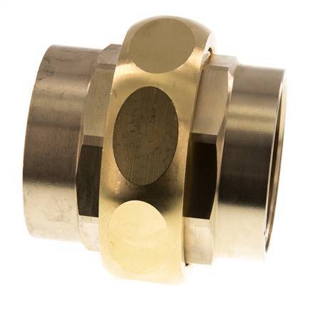 Rp 2'' Messing Borstnippel 3-delig met Conische afdichting 16 Bar