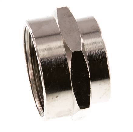 G 1'' x G 3/4'' Vernikkeld Messing Sok 16 Bar