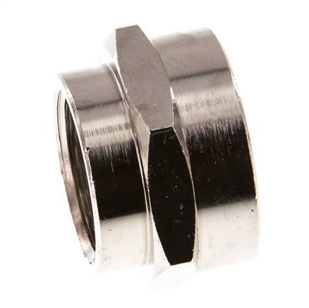 G 1'' x G 3/4'' Vernikkeld Messing Sok 16 Bar