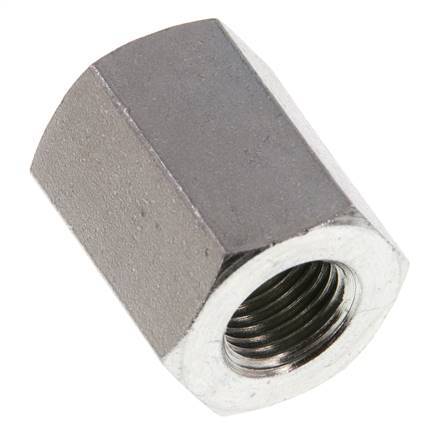 G 1/4'' x G 3/8'' Zinc plated Steel Socket 250 Bar - Hydraulic