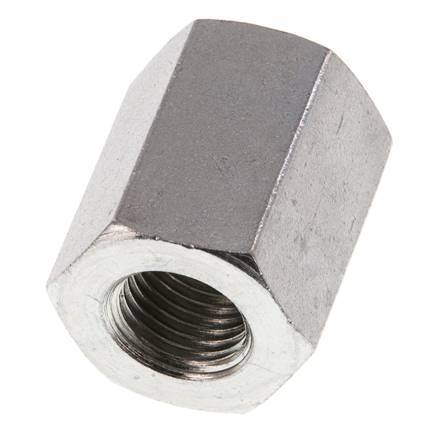 G 1/4'' x G 3/8'' Zinc plated Steel Socket 250 Bar - Hydraulic