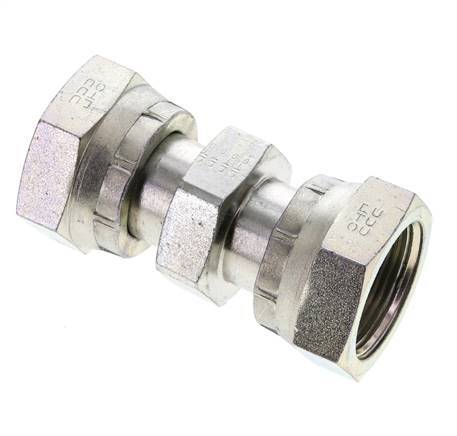 UN 1-7/16''-12 Verzinkt Stalen Sok ORFS with Wartelmoer 400 Bar - Hydrauliek