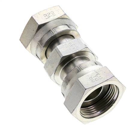 UN 1-7/16''-12 Zinc plated Steel Socket ORFS with Union nut 400 Bar - Hydraulic