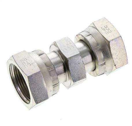 UN 1-7/16''-12 Zinc plated Steel Socket ORFS with Union nut 400 Bar - Hydraulic