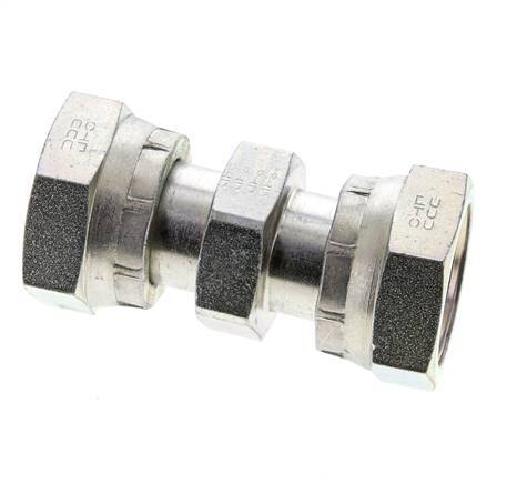 UN 1-7/16''-12 Zinc plated Steel Socket ORFS with Union nut 400 Bar - Hydraulic