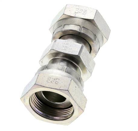 UN 1-7/16''-12 Verzinkt Stalen Sok ORFS with Wartelmoer 400 Bar - Hydrauliek