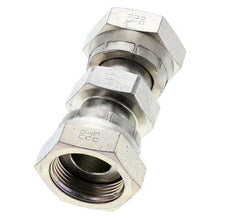 UN 1-7/16''-12 Verzinkt Stalen Sok ORFS with Wartelmoer 400 Bar - Hydrauliek