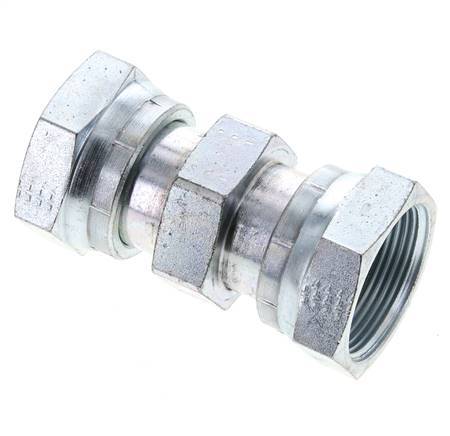 UN 1-11/16''-12 Verzinkt Stalen Sok ORFS with Wartelmoer 250 Bar - Hydrauliek