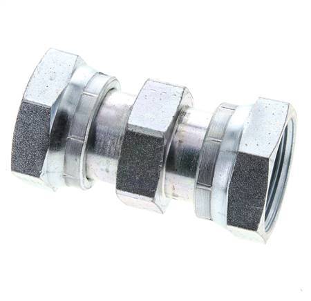 UN 1-11/16''-12 Verzinkt Stalen Sok ORFS with Wartelmoer 250 Bar - Hydrauliek