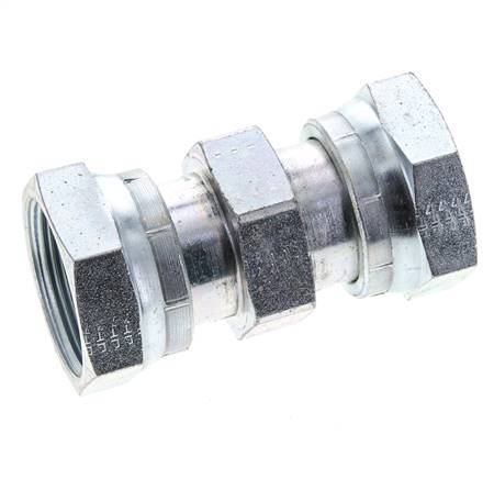 UN 1-11/16''-12 Verzinkt Stalen Sok ORFS with Wartelmoer 250 Bar - Hydrauliek