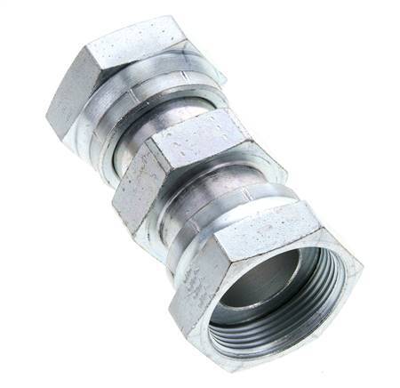 UN 1-11/16''-12 Verzinkt Stalen Sok ORFS with Wartelmoer 250 Bar - Hydrauliek