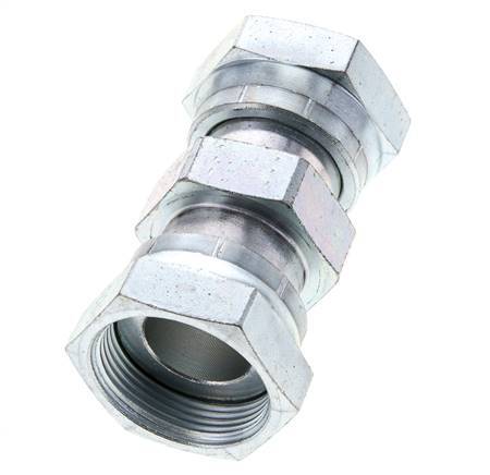 UN 1-11/16''-12 Verzinkt Stalen Sok ORFS with Wartelmoer 250 Bar - Hydrauliek