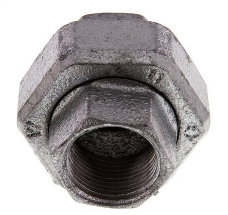 Rp 3/4'' Verzinkt Gietijzeren Borstnippel 3-delig met Conische afdichting 25 Bar