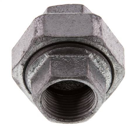 Rp 3/4'' Verzinkt Gietijzeren Borstnippel 3-delig met Conische afdichting 25 Bar