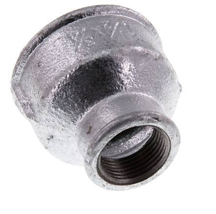 Rp 1 1/2'' x Rp 3/4'' Verzinkt Gietijzeren Ronde Sok 25 Bar