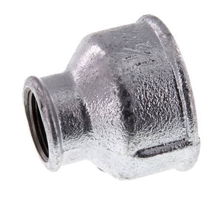 Rp 1 1/2'' x Rp 3/4'' Verzinkt Gietijzeren Ronde Sok 25 Bar