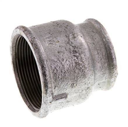 Rp 2'' x Rp 1 1/2'' Verzinkt Gietijzeren Ronde Sok 25 Bar
