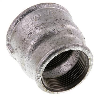 Rp 2'' x Rp 1 1/2'' Verzinkt Gietijzeren Ronde Sok 25 Bar