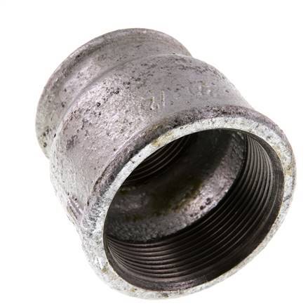Rp 2'' x Rp 1 1/2'' Verzinkt Gietijzeren Ronde Sok 25 Bar