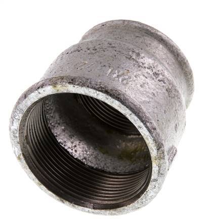 Rp 2'' x Rp 1 1/2'' Verzinkt Gietijzeren Ronde Sok 25 Bar