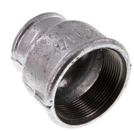 Rp 2'' x Rp 1 1/4'' Verzinkt Gietijzeren Ronde Sok 25 Bar