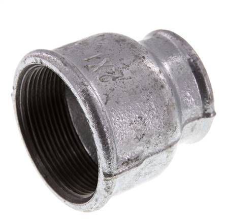 Rp 2'' x Rp 1 1/4'' Verzinkt Gietijzeren Ronde Sok 25 Bar