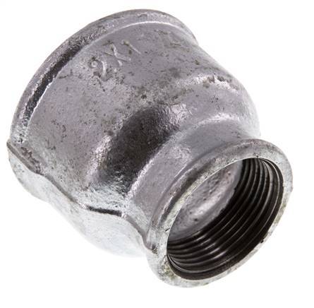 Rp 2'' x Rp 1 1/4'' Verzinkt Gietijzeren Ronde Sok 25 Bar